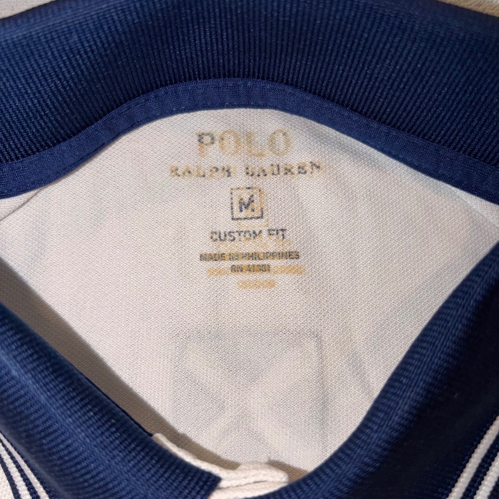 Polo Ralph Lauren Mens Blackwatch Polo Team Shirt Red White Custom Fit Medium - Picture 5 of 11
